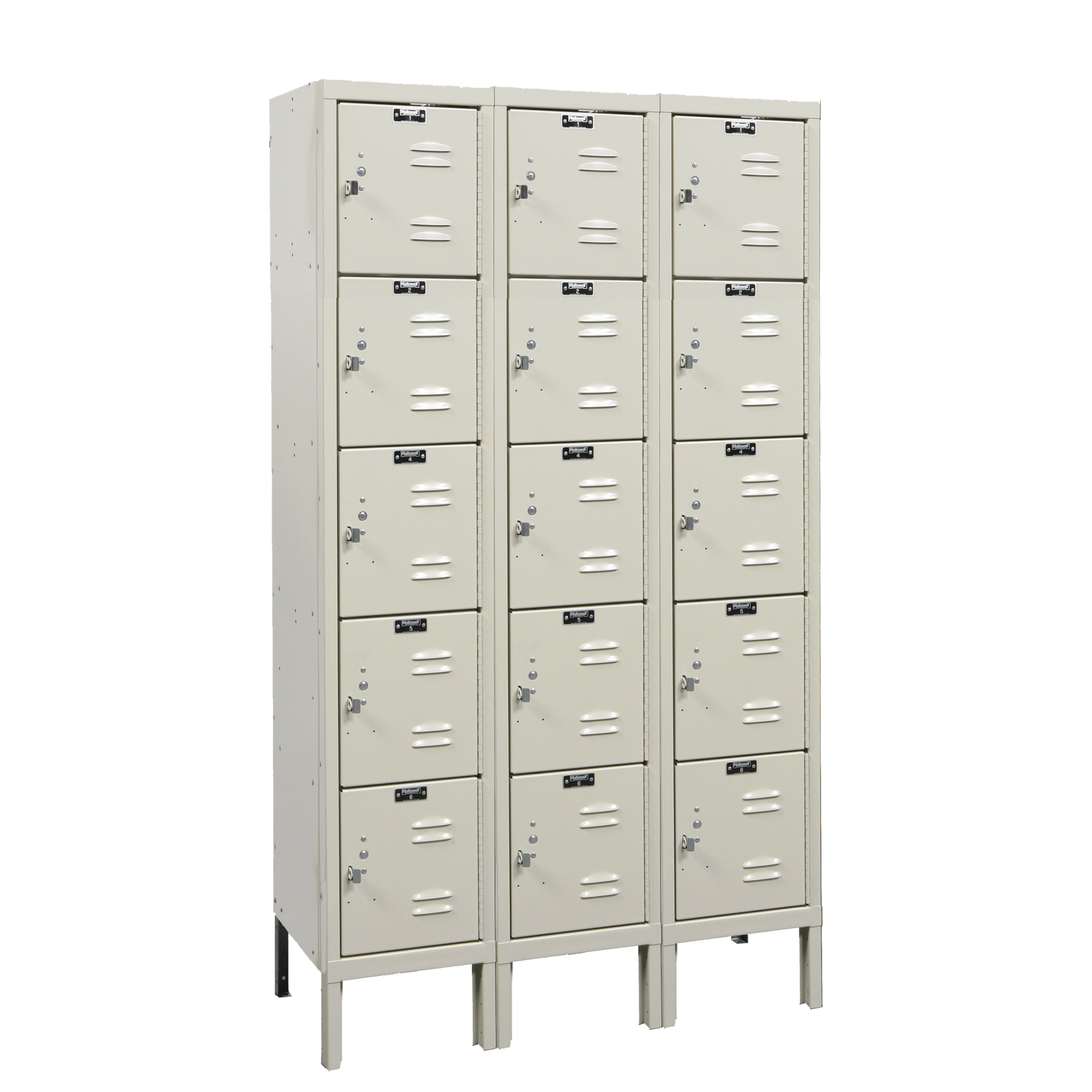 Hallowell, Five Tier Premium Locker, Height 66 in, Width 36 in, Color Tan, Model# U3226-5A-PT